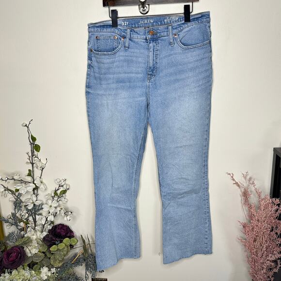 J. CREW 9" Demi-Boot Crop Jean Ashland Wash Raw Hem Sz 32 Tall {R35} - Picture 2 of 6
